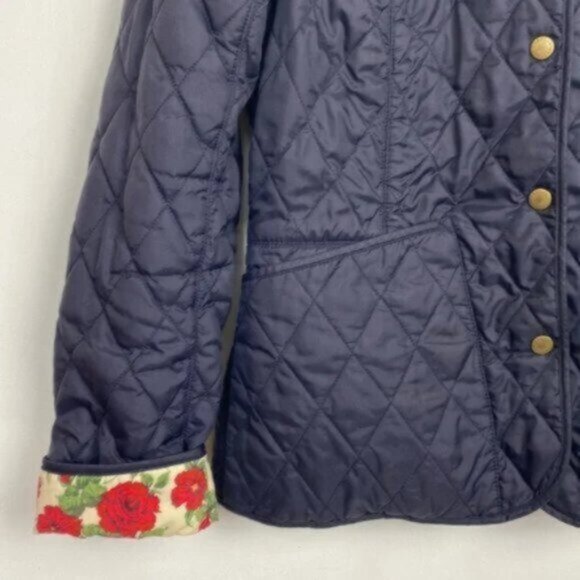 Rare Barbour x Liberty 6 Newark Floral Roses Quilt Jacket Coat 10UK Vintage - Picture 7 of 10